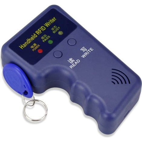 Ortviai Copieur de cartes RFID 125 kHz portable pour badges d'accès – compatible EM4305/T5577, avec 10 cartes incluses (1/4)