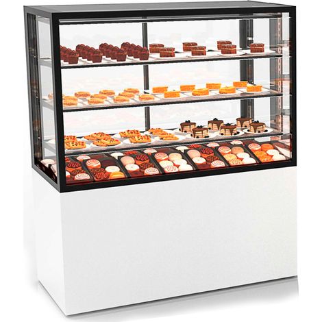 Vitrine Neutre avec Base 100 - 1000 x 600 x 1400 mm et Avec Accès Frontal - 3 étagères Réglables - Sayl