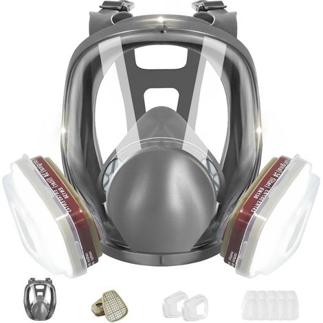 ZXICH Vollgesichtsmaske mit 40mm Aktivkohlefilter für Malen und Holzeinschlag (1/5)