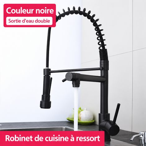 Mitigeur Évier Cuisine modèle B noir - robinet à ressort double usage 20 × 20 × 52 cm 2 g – Livraison gratuite