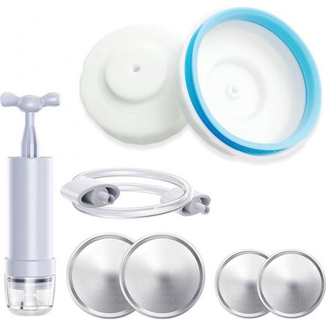 Scelleuse de boîtes et tuyau accessoire compatibles avec la machine à emballer sous vide FoodSaver, kit de mise sous vide pour boîtes à large ouverture et à ouverture standard (1/5)