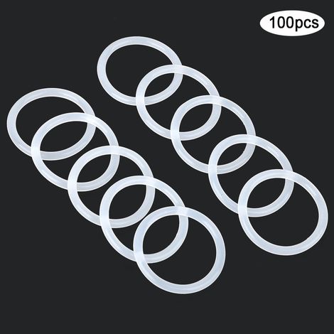 Joint torique en silicone 100 pièces blanc 32 x 3 mm résistant haute température étanche rondelle d'étanchéité (1/5)