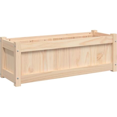 Vaso per fioriera aiuola rialzata piante fiori terrazza giardino esterno 90 x 31 x 31 cm legno di pino massiccio marrone 020038566