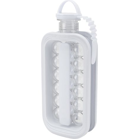 Moule à glaçons pliable en silicone et plastique blanc, portable et pliable, pour la maison. (1/5)