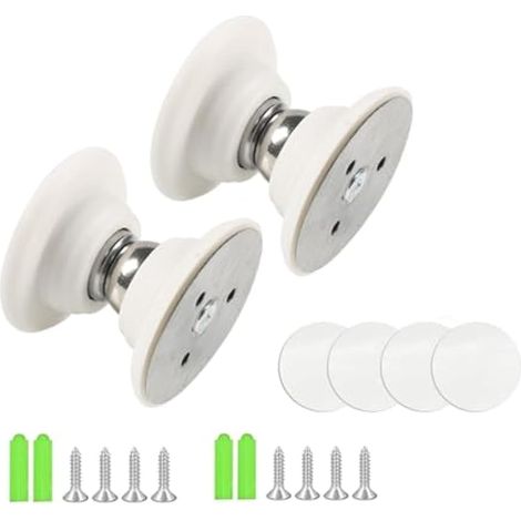 2 Aimants de porte en silicone, Butée magnétique sans perçage, Arrêt de porte magnétique pour camping-car, Fixation magnétique pour portes de chambre, Silencieux et anti-choc