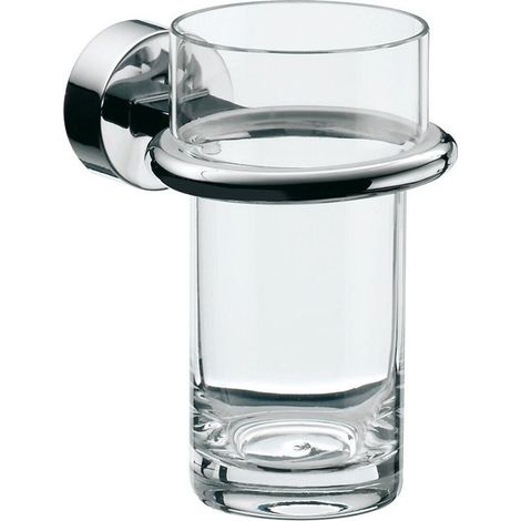 Porte-verre RONDO 2 Verre en crystal clair chromé