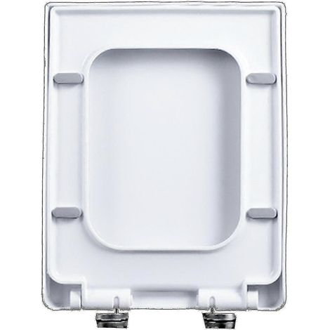 Abattant de toilette 1mor, fermeture PP, forme carrée allongée, accessoires de salle de bain, durable et robuste, couvercle de toilette 06c-pp