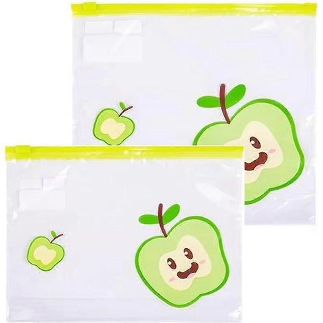 Réutilisable qualité alimentaire transparent rangement sac joint récipient avec fruit et légume rangement sac L M (1/5)