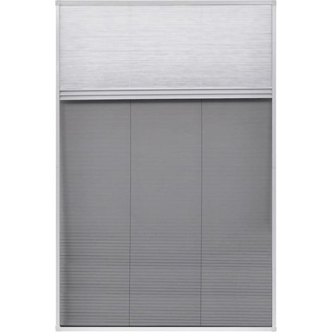 Moustiquaire Plissée pour Fenêtre et Store Aluminium 80 x 120cm