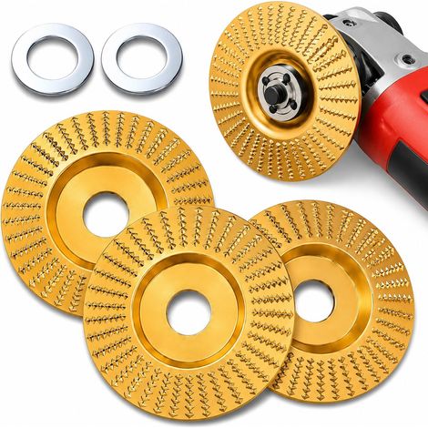 Lot de 3 disques abrasifs pour meuleuse d'angle,Kit de Disques Robustes pour Sculpture sur Bois,Meuleuse D'Angle pour Mouler, Meuler Et Couper 100/22 Mm (1/5)