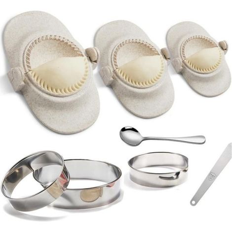 Presse À Empanadas - Moule À Boulettes 15,2 cm - Pour Raviolis Samosa Gyoza Wonton - Ensemble Complet Avec Coupe-Pâte Et Cuillère - 1 Pièce (1/5)