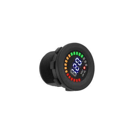 Voltmètre à affichage numérique LED pour moto et voiture, 12 V, étanche, jauge de tension, noir, nouveau