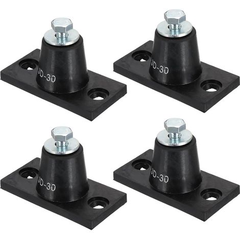 Rubber Anti-Vibration Bracket for Mounting Load 30 kg/66 lb, Set of 4 Shock Absorbers for Mini Split HVAC Air Conditioner Condenser (80 x 41 x 39 mm) Amortisseurs De Choc, Pour Montage Charge 30kg / (1/5)