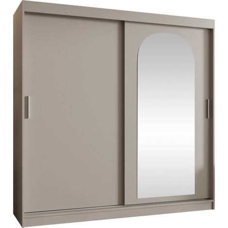 Armoire Hartford 499, Cachemire, 200x200x62cm, Portes d'armoire: Coulissantes, Nombre d'étagères: 5