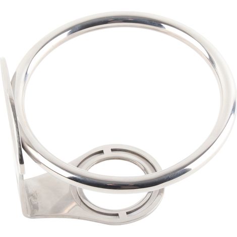 Porte-gobelet inox 304 pour camping-car, bateau, camion, voiture – support universel pour bouteille et canette, anneau de fixation robuste, 1 pièce. (1/5)