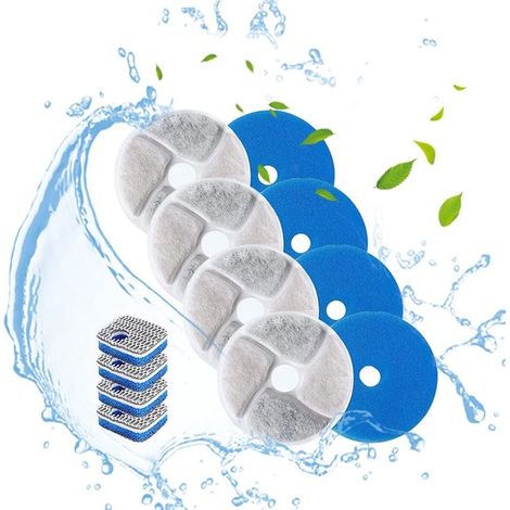 Filter geeignet für Katzenbrunnen, 4er-Pack Ersatzfilter, geeignet für automatische Trinkbrunnen, 4,13-Zoll-Filter, geeignet für Katzenbrunnen (1/5)