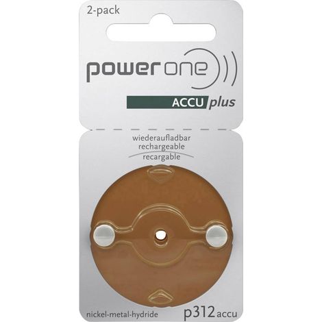 Powerone P312 Batteria ricaricabile per apparecchio acustico ZA 312 NiMH 23 mAh 1.2 V 2 pz.