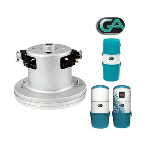Atepac – Moteur pour centrale d'aspiration GA 200 – Puissance 1400 W – Débit d'air 210 m3/h – Dépression 3690 mm CE – Turbines 145 mm