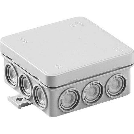 Petite boite de dérivation étanche IP55 85x85x40mm, ABS, 8 entrées souples, MINIBOX