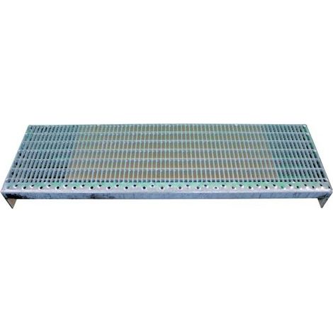 engmaschige Treppenstufe EP, 900x240 mm, verzinkt MW30x10, TS30/2, mit Antrittkante