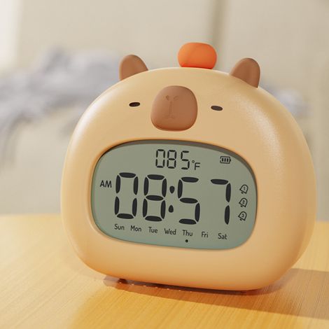 Sveglia digitale per bambini - Luce notturna per bambini - Allenatore del sonno wireless con funzione snooze - Dimmerabile - Ricaricabile tramite USB (1/5)