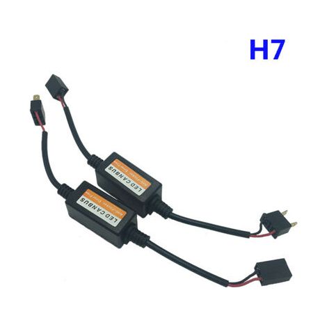 Lot de 2 résistances de charge automobiles H7, éliminateur d'erreurs, décodeur LED, adaptateur d'éclairage sans fil Canbus (Modèle : 9005 90) (1/2)