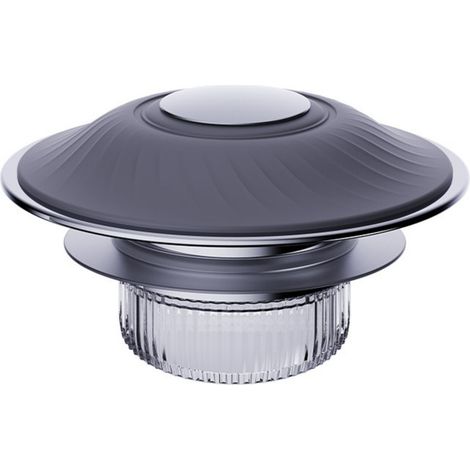 Bouchon d'évier universel avec filtre anti-obstruction amovible, vidange plus rapide, anti-odeurs, bouchon d'évier de salle de bain, gris (1/5)