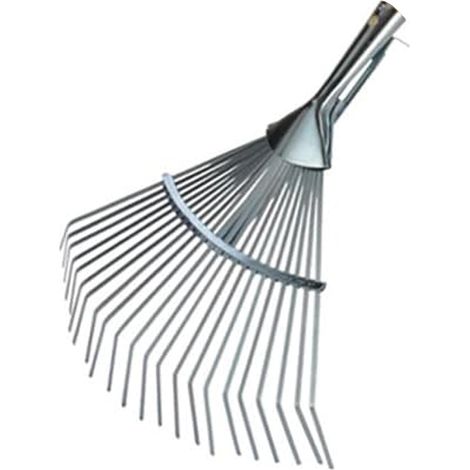 Rastrillo de jardín con y sin mango de madera (rastrillo galvanizado ajustable sin tallo) (1/5)