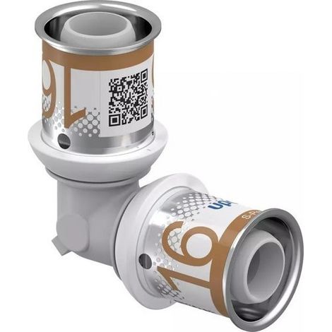 Codo fontanería uponor S Press PLUS neutro 25 mm