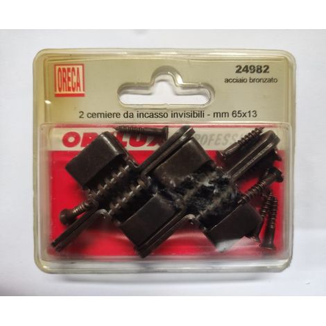 ORECA - CERNIERA AD INCASSO A MONTAGGIOINVISIBILE 65X13MM 2PZ