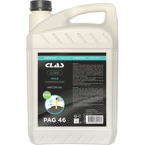 Huile climatisation PAG 46 5l pour gaz R134a - CO 6151 - CLAS Equipements