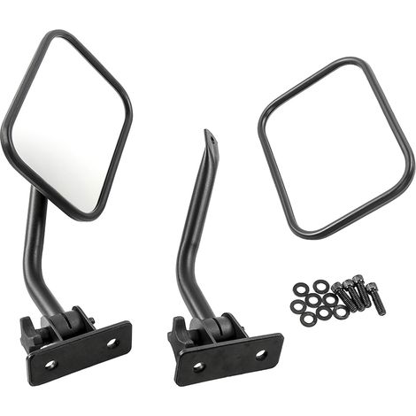 Miroirs de vue latérale Porte hors miroir Rectangulaire 4x4 Remplacement de la version rapide 4x4 pour Jeep Wrangler (1/5)