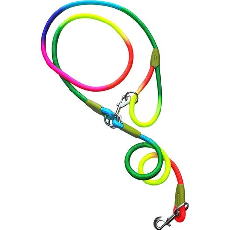 Guinzaglio per cani, design a mani libere, materiale in nylon resistente, 1,0 cm 240 cm, colorato (1/2)