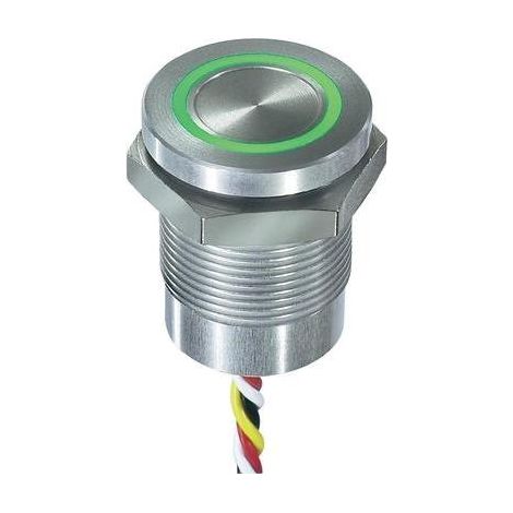 Botón pulsador Apem CPB2110000KGSS LED bicolor 24 V 0,2 A