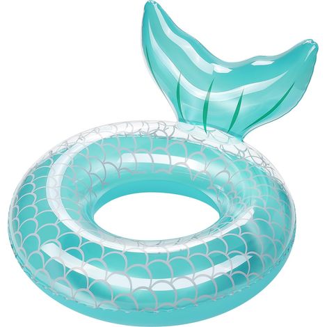 Adorable bouée gonflable sirène, jouet aquatique pour enfants, fêtes à la plage et à la piscine. (1/5)