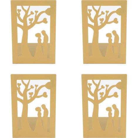 Lot de 4 Serre-livres Métal Fin et Robuste, Support à Livres avec Mousse Antidérapante, Étagère de Bureau, Décoration Mariage (1/5)