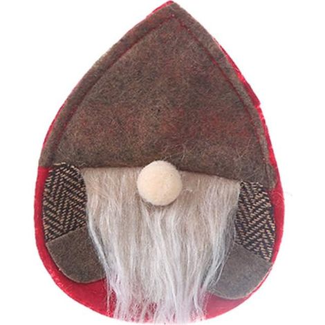 Housse À Couverts De Noël - Velours Doux - Forme Goutte D'eau Avec Nain - Pour Couteau Fourchette Cuillère - Lot De 12