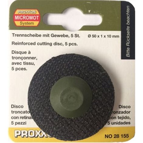 5 discos de corte de óxido de aluminio para LHW 50 X 1 X 10 MM - PROXXON - 28155 (1/2)