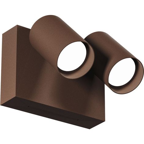 Applique Orientable Ges2075, Led 18W, Finition Marron, Cct 3000K/4000K/6500K, Ip65, Applique Murale - Gealuce (1/2)