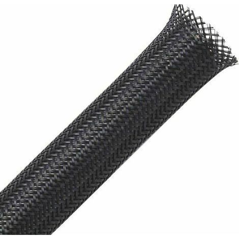 13mm x 30m Expandable Braided Cable Sleeving, Ideal for Hiding and Storing Automotive Cables and Wires. (1/4)