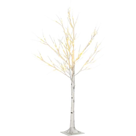 Autre décoration pour Noël Arbre lumineux LED - décoration lumineuse blanc chaud - 72 LEDs - usage intérieur - 120 cm - décoration de noël chambre maison blanc (1/5)