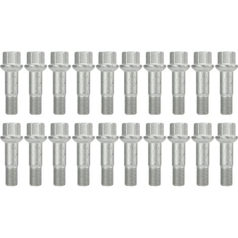 Lot de 20 Boulons de Roue, 17 Mm Hex M14 X 1,5 0009905307 Longueur 67 Mm de Remplacement pour ML350 S500 GLK350 S550 CL500 GL450, Roues et Accessoires (1/5)