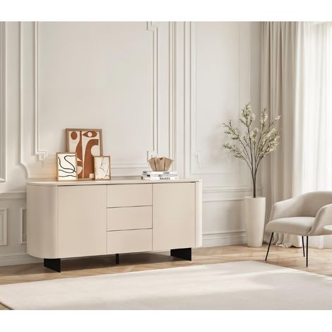 Buffet bas arrondi beige cachemire 180cm ISABELA (1/5)