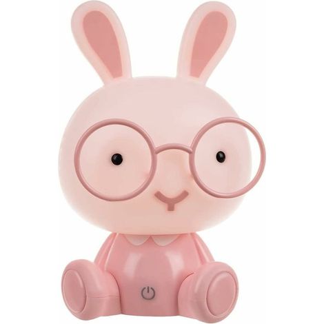 royaluxe -Lampe LED veilleuse pour enfant lapin rose avec 3 niveaux d'intensité lumineuse (1/5)