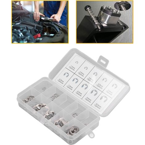 120 anneaux de retenue ouverts en acier inoxydable 304, type E (1/5)