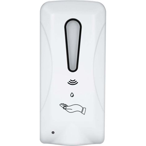 Distributeur de savon automatique Touchess 1000 ml mural à double dosage pour la maison et l'hôtel (blanc, type liquide) (1/5)