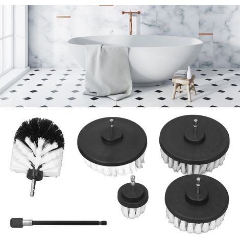 Ensemble de 6 brosses diamantées, brosse de nettoyage de sol blanche haute puissance, brosse de détail pour voiture (1/5)