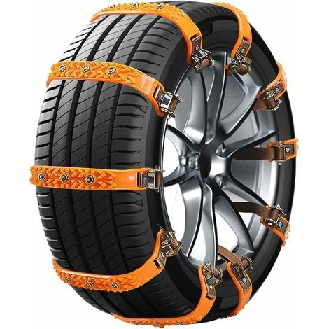 Universal car snow socks – 10 pieces – Quick installation without moving – Withstands temperatures down to -50°C – Compatible with 165-265mm tires – 10 pieces (1/5)