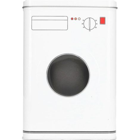 Boîte de rangement en fer-blanc de grande capacité pour lessive blanche, avec poignée. (1/5)