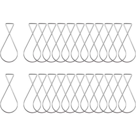 Lot de 30 Crochets de Plafond en Acier à Ressort en Forme - pour Plafond Suspendu, Plafond en Treillis, Faux Plafond - Convient pour Noël, Bureau, décoration d'intérieur (1/5)